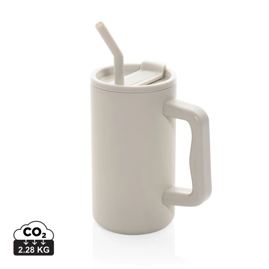 Cube RCS újrahasznosított acél irodai bögre, 800 ml bézs  