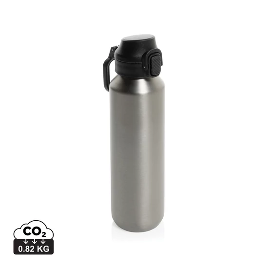Via RCS újrahasznosított, zárható sport palack 600 ml ezüst színű  