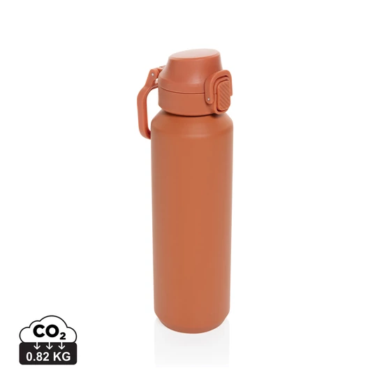 Via RCS újrahasznosított, zárható sport palack 600 ml narancs  