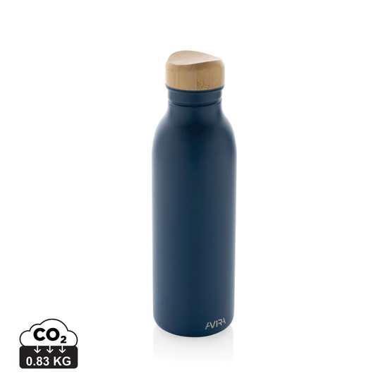 Avira Alcor RCS újrahaszn. acél egyfalú vizespalack, 600 ml sötétkék  