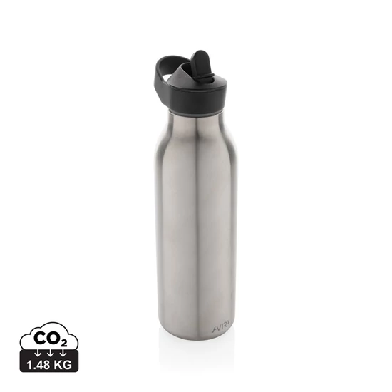 Avira Ara RCS újrahaszn. acél fliptop vizespalack, 500 ml ezüst színű  