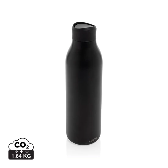 Avira Alok RCS újrahaszn. acél 360 vizespalack, 600 ml fekete  