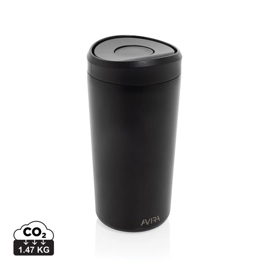 Avira Alix RCS újrahaszn. acél pohár, 400 ml fekete  