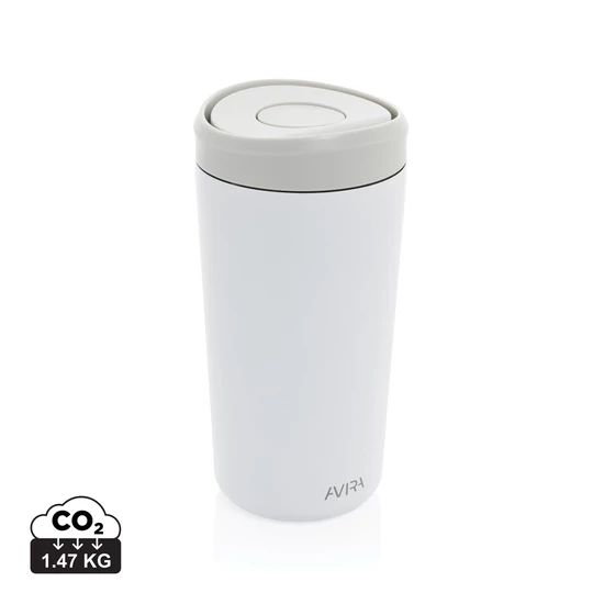 Avira Alix RCS újrahaszn. acél pohár, 400 ml fehér  