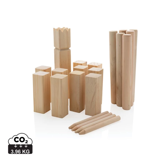 Fa kubb játékkészlet barna  
