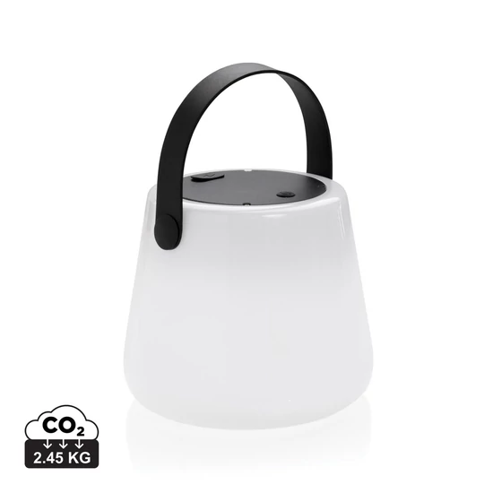 SolarGlow RCS újrah. műanyag USB újratölthető kültéri lámpa fehér  