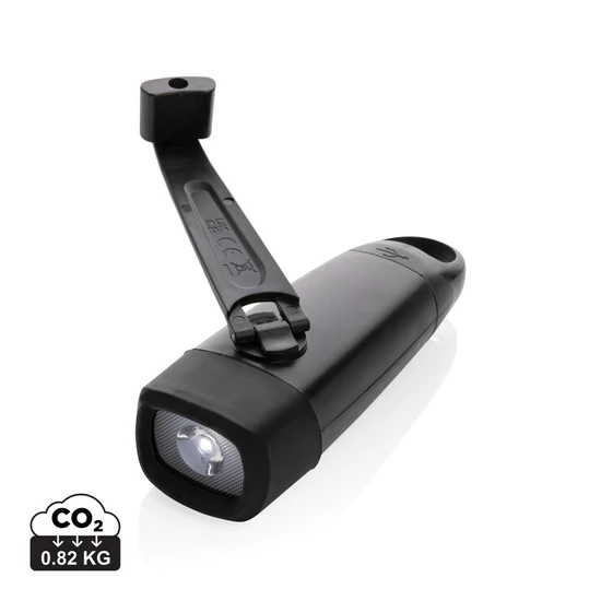 Lightwave RCS újrah.műanyag USB tölthető zseblámpa karral fekete  