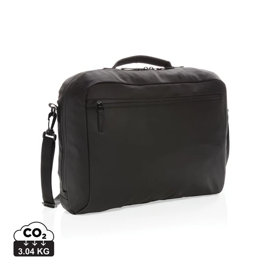 Fashion 15,6"-es PVC-mentes laptop táska fekete  