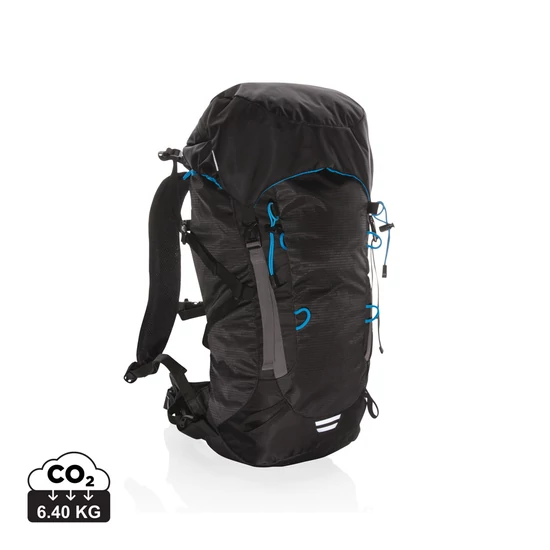 Explorer ribstop nagy méretű túrahátizsák 40L PVC-mentes fekete, kék  