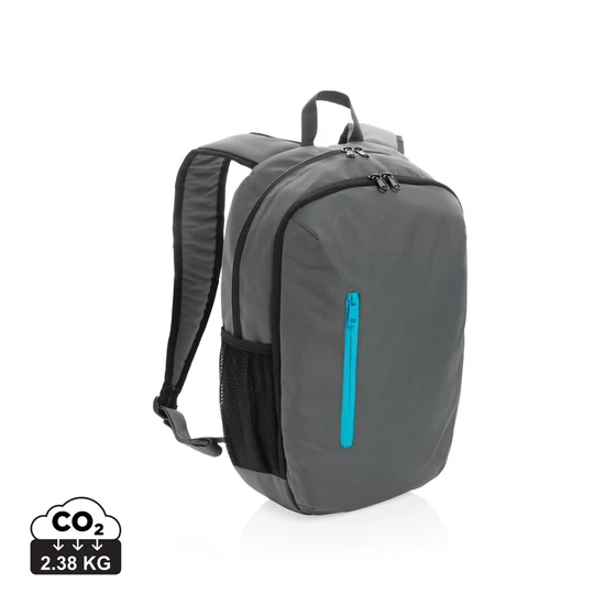 Impact AWARE™ 300D RPET hátizsák szürke, türkiz  