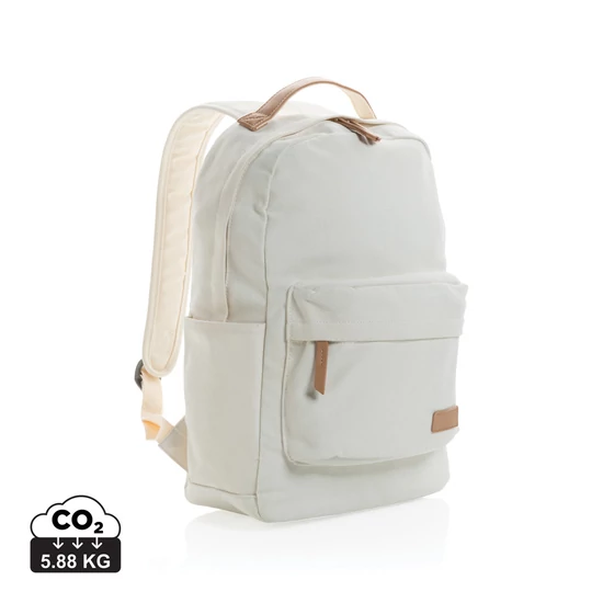Impact AWARE™ 16oz. újrahasznosított vászon hátizsák off white  