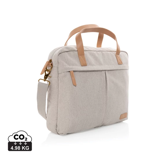 Impact AWARE™ 16oz. újrahasznosított vászon laptop táska szürke  