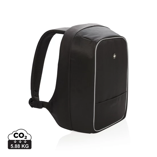 Swiss Peak lopásgátló 15.6”-es laptop hátizsák fekete  