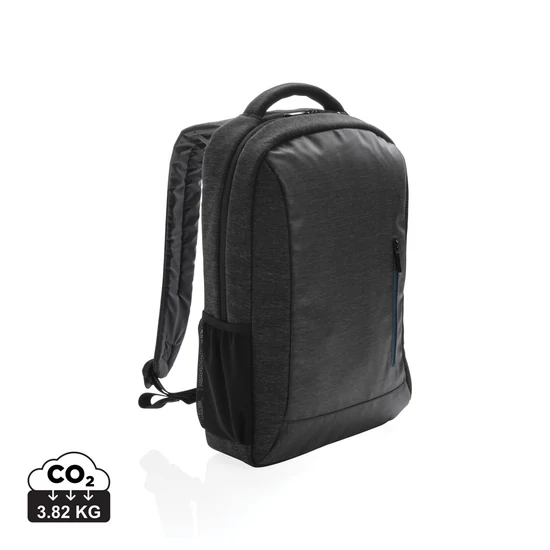 900D PVC-mentes laptop hátizsák fekete  