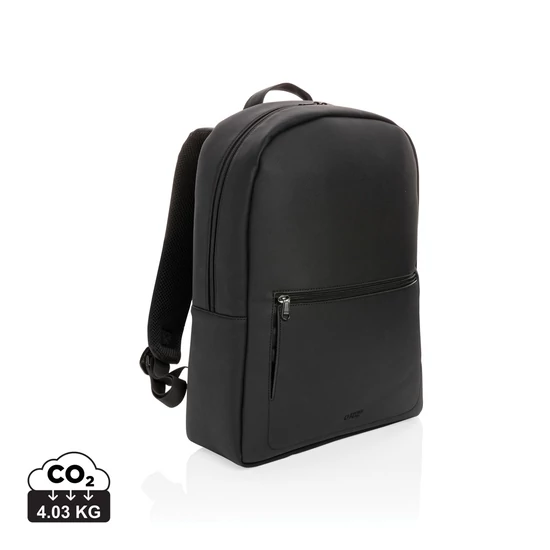 Swiss Peak deluxe PU laptop hátizsák PVC-mentes fekete  