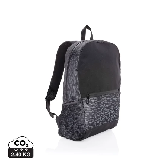 RPET fényvisszaverő laptop hátizsák AWARE™ nyomjelzővel fekete  