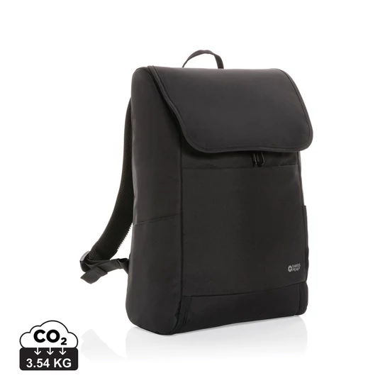 Swiss Peak Fern AWARE™ RPET végig cipzáras 15"-es hátizsák fekete  