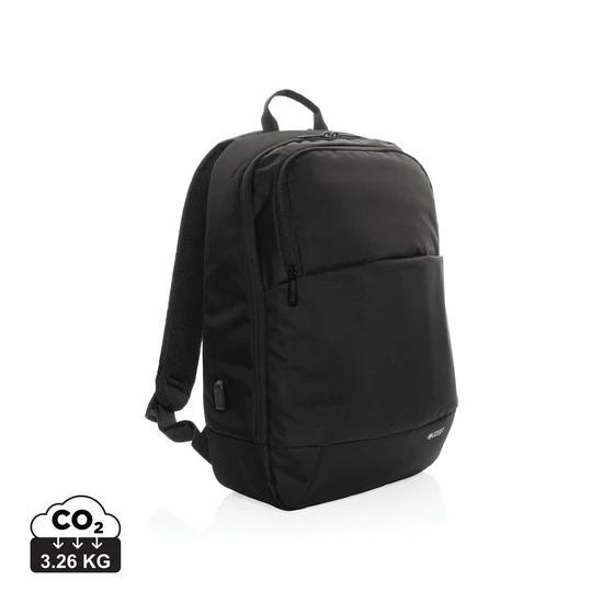 Swiss Peak AWARE™ modern 15,6"-es laptop hátizsák fekete  