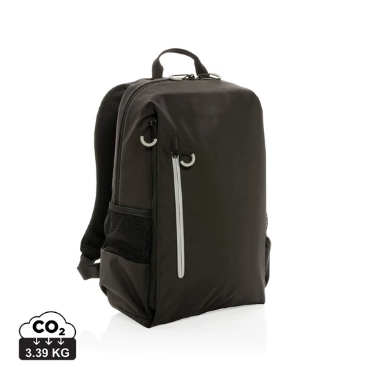 Impact AWARE™ Lima 15,6"-es RFID laptop hátizsák fekete, fehér  