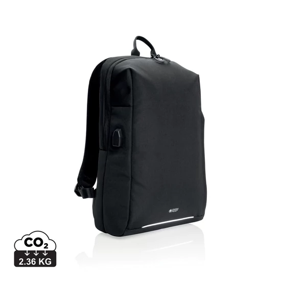 Swiss Peak AWARE™ RFID és USB A laptop hátizsák fekete  