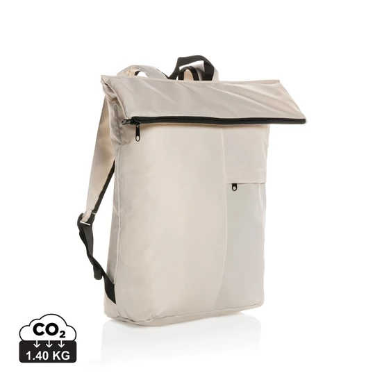 Dillon AWARE™ RPET könnyű összecsukható hátizsák off white  