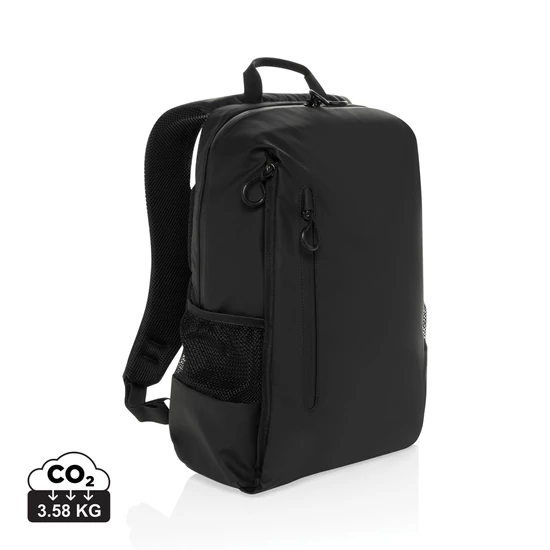 Lima Aware™ RPET vízálló 15,6"-es laptop hátizsák fekete  