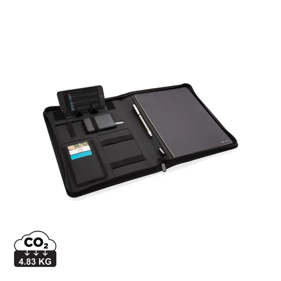 Air 5W-os vezeték nélküli töltős A4 mappa 5000 mAh powerbank fekete  