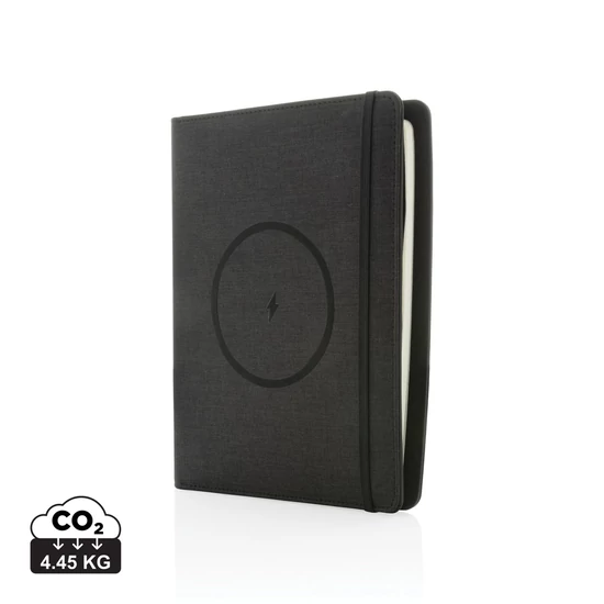 Air 5W-os vezeték nélküli töltős füzet 5000 mAh powerbankkel fekete  