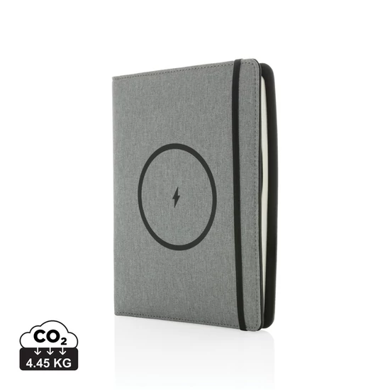 Air 5W-os vezeték nélküli töltős füzet 5000 mAh powerbankkel szürke  