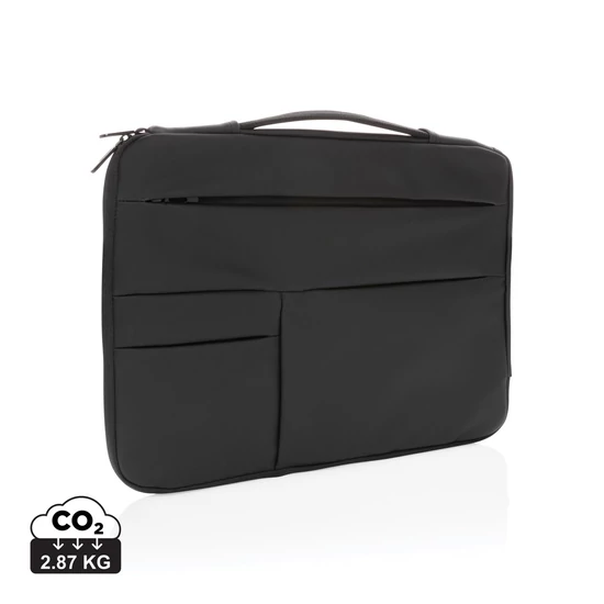 Sima PU 15.6"-es laptoptartó fogóval fekete  