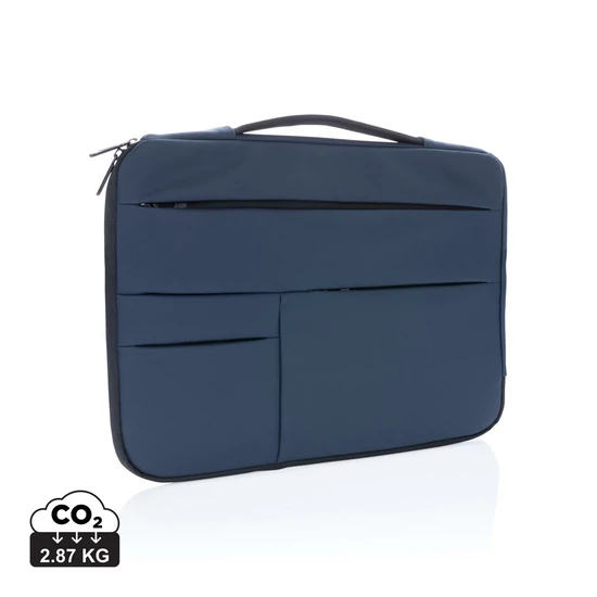 Sima PU 15.6"-es laptoptartó fogóval sötétkék  