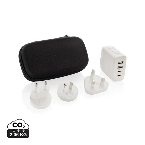 TravelCharge Pro RCS újrah. műanyag utazási töltő USB-C fehér, fekete  