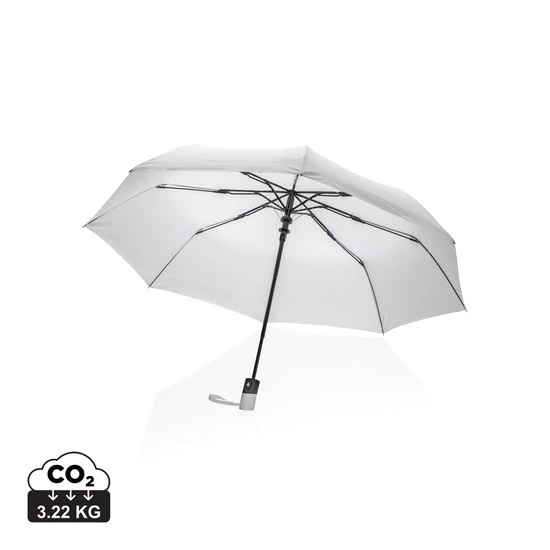 21"-es Impact AWARE™ RPET mini félautomata esernyő 190T fehér  