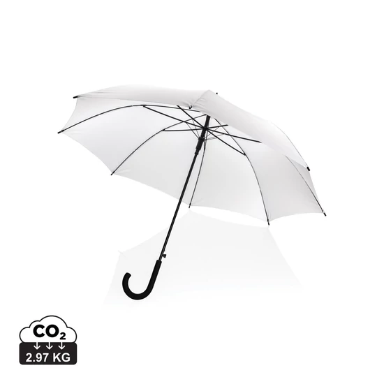 23"-es Impact AWARE™ RPET standard félautomata esernyő 190T fehér  