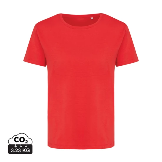 Iqoniq Yala női könnyű újrahasznosított pamut póló luscious red XS Female