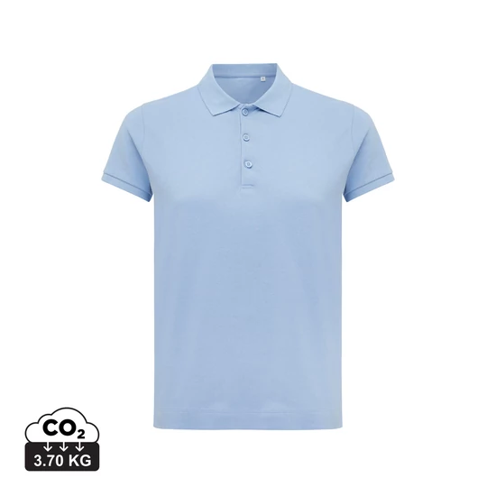 Iqoniq Yosemite újrahaszn. pamut női piké póló sky blue L Female