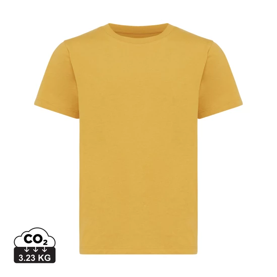 Iqoniq Koli gyermek újrahasznosított pamut póló ochre yellow 1112 Kids