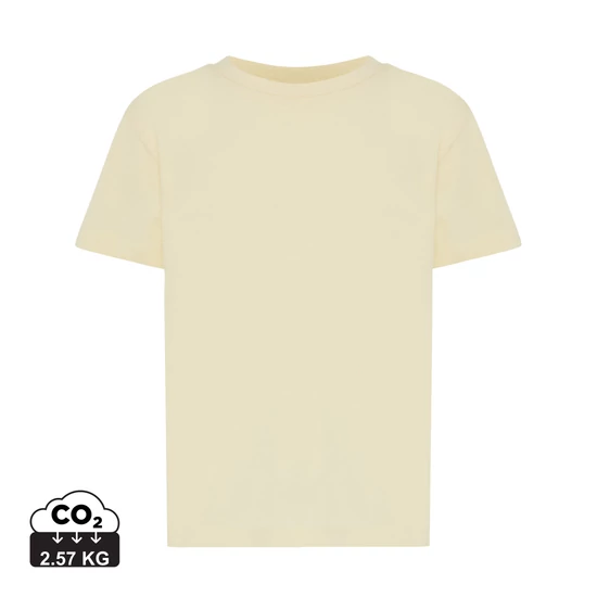 Iqoniq Koli gyermek újrahasznosított pamut póló cream yellow 1112 Kids