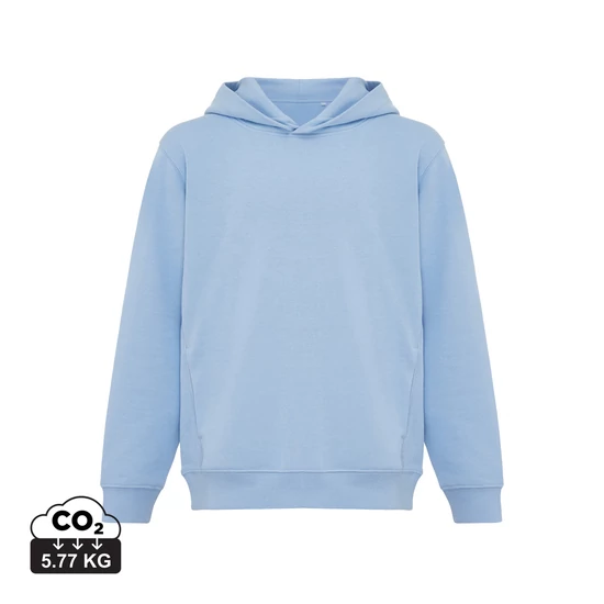 Iqoniq Yengo újrahaszn. pamut gyermek kapucnis pulóver sky blue 78 Kids