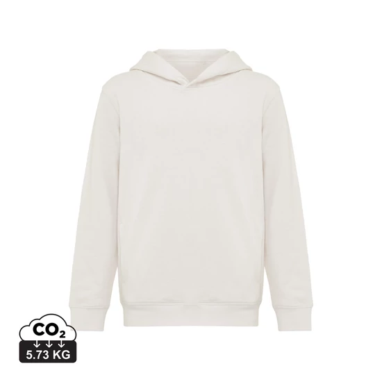 Iqoniq Yengo újrahaszn. pamut gyermek kapucnis pulóver ivory white 1112 Kids