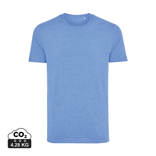 Iqoniq Manuel újrahasznosított pamut póló festetlen heather blue L Unisex