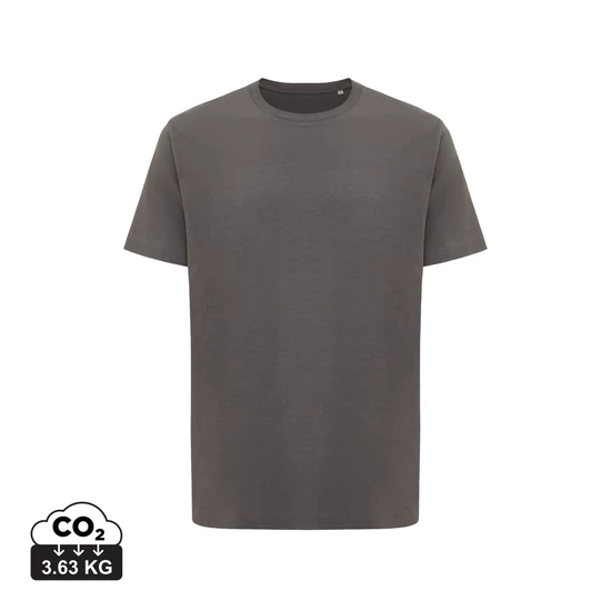 Iqoniq Kakadu laza szabású újrahasznosított pamut póló kőszén XXL Unisex