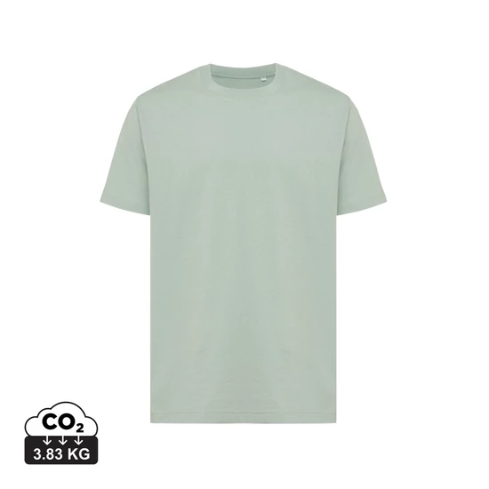 Iqoniq Kakadu laza szabású újrahasznosított pamut póló Iceberg green L Unisex