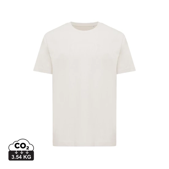 Iqoniq Kakadu laza szabású újrahasznosított pamut póló ivory white L Unisex