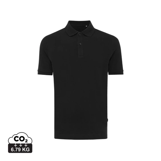 Iqoniq Yosemite újrahasznosított pamut piké póló fekete 5XL Unisex