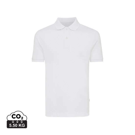 Iqoniq Yosemite újrahasznosított pamut piké póló recycled white XS Unisex