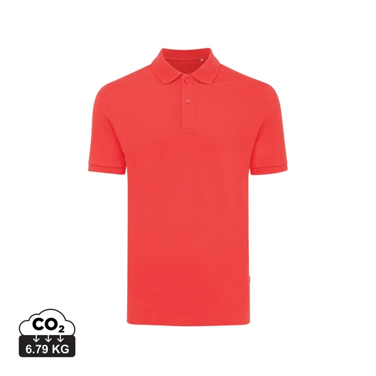 Iqoniq Yosemite újrahasznosított pamut piké póló luscious red L Unisex