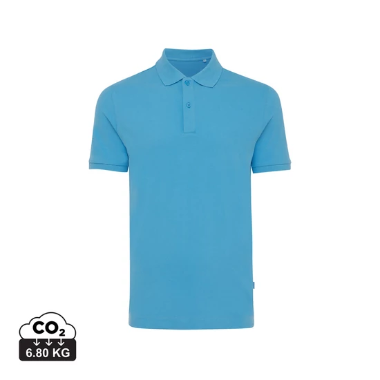 Iqoniq Yosemite újrahasznosított pamut piké póló tranquil blue S Unisex