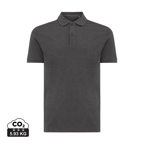 Iqoniq Yosemite újrahasznosított pamut piké póló heather anthracite XL Unisex
