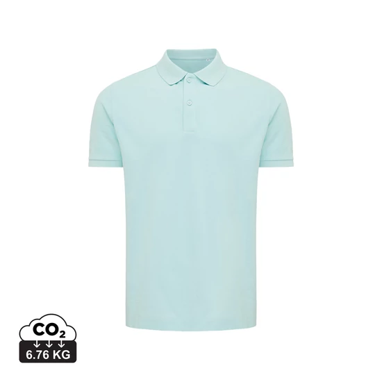 Iqoniq Yosemite újrahasznosított pamut piké póló crushed mint XXXL Unisex
